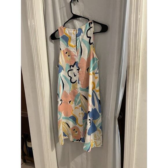 Rachel Zoe Linen Multicolor Tropical Print Tank Shift Dress Sz Xs NWT Resort - Picture 5 of 6